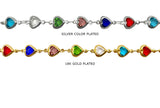 BCH1329 Colorful Heart Link Chains