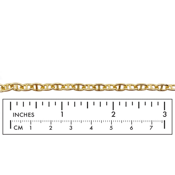 18k Gold Plated Mariner Chain - Interlocking Anchor Chain