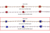 BCH1347  Blue Evil Eye Chains