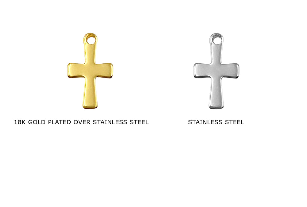 CS1019  Stainless Steel Small Cross Charm