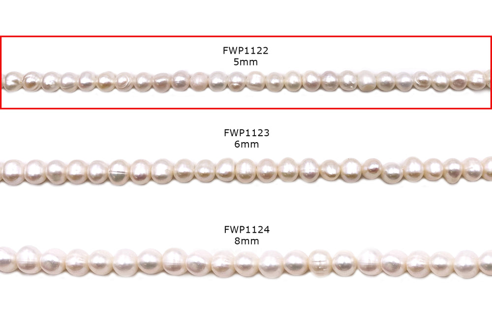 FWP1122 5mm Fresh Water Pearl Beads