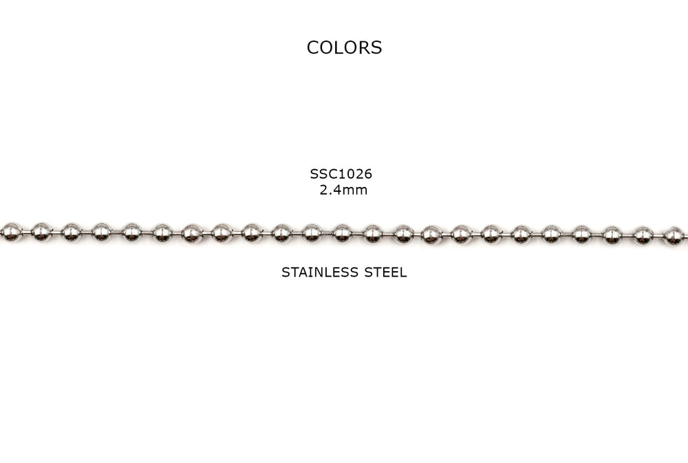SSC1026 Stainless Steel 2.4mm Ball Chain