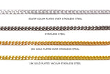 SSC1095 Stainless Steel Curb Chain CHOOSE COLOR BELOW