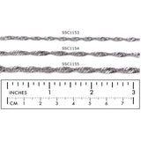 SSC1155 Stainless Steel Twirl Chain CHOOSE COLOR BELOW