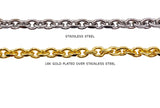 SSC1172 Stainless Steel Oval Link Chain CHOOSE COLOR BELOW