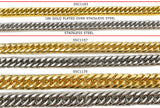 SSC1183  Stainless Steel Rounded Curb Chain CHOOSE COLOR BELOW