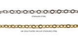 SSC1225 Stainless Steel Oval Link Chain With Design
