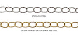 SSC1233 Stainless Steel Oval Link Chain With Design