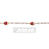 BCH1347  Blue Evil Eye Chains