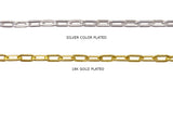 BCH1356 18k Gold Flat Oval Link Paper Clip Chain