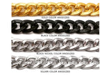 ACYF1082 Textured Aluminum Curb Chain  CHOOSE COLOR BELOW