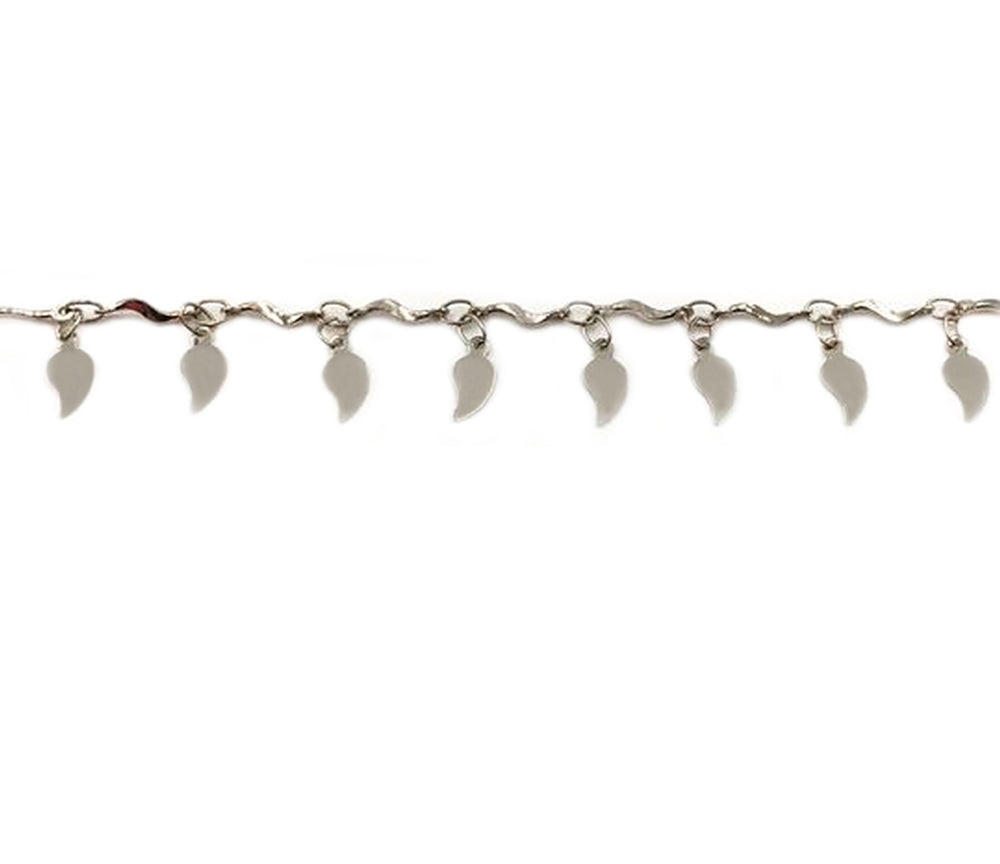 BCH1026 Chain With Leaf Dangles CHOOSE COLOR FROM DROP DOWN ARROW