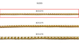BCH1074  Box Chain CHOOSE COLOR BELOW