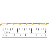 BCH1245  18 Karat Gold Plated Oval Link Paper Clip Chain
