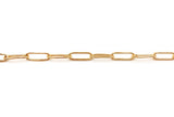 BCH1245  18 Karat Gold Plated Oval Link Paper Clip Chain