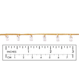 BCH1278A 18 Karat Gold Plated Chains With CZ Drop Stones