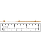 BCH1280 18k Gold Plated Satellite Chain With Round CZ Stones