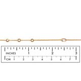 BCH1282 18k Gold Plated Satellite With Round & Oval CZ Stones