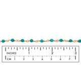 BCH1294 18k Gold Plated Agate Gemstone Chain