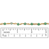 BCH1304 18k Gold Plated Round Faceted Gemstone Chains