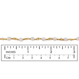 BCH1305 18k Gold Plated Round Faceted Gemstone Chains