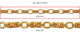 BCH1318 18k Gold Plated Chainmail and Oval Link Chain