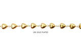 BCH1326 18 Karat Gold Plated Heart Chains