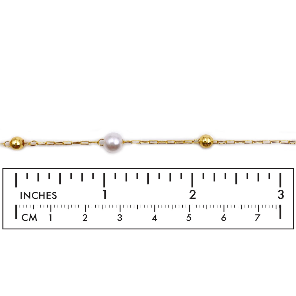 BCH1328 Round Imitation Pearl Beaded Chain