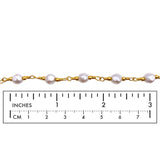 BCH1332 Round Imitation Pearl Wired Chain