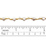 BCH1333 Imitation Pearl Heart Beaded Chain
