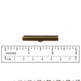 BFDX1007  Crimp End Bar Clasp with Teeth