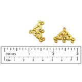 CMF1766 Three Strand End Clasp With Design CHOOSE COLOR BELOW