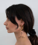 MP3810P  18k Gold Plated Earring Hoop 5x45mm Post Back