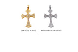 MP3934 Cubic Zirconia Cross Pendant - Rosary Pendant