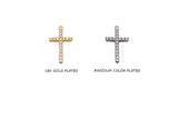 MP3936 Dainty Cubic Zirconia Cross Charm/Pendant CHOOSE COLOR BELOW