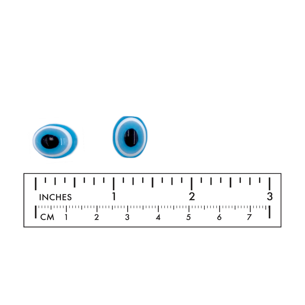 RB1099 Oval Evil Eye Beads - Evil Eye Spacer