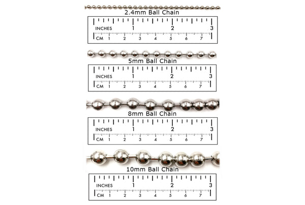 2.4-10mm Stainless Steel Ball Chains in Bulk For Jewelry Making - DIY –  Athenian Fashions Inc.