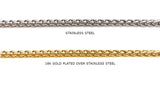SSC1044 Stainless Steel Wheat Chain 4mm Wide