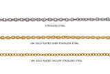 SSC1087 Dainty Stainless Steel  Round Link Chain CHOOSE COLOR BELOW