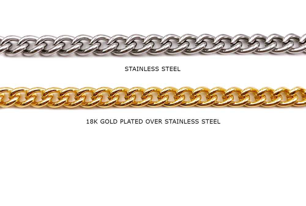 SSC1091 Stainless Steel Curb Chain CHOOSE COLOR BELOW