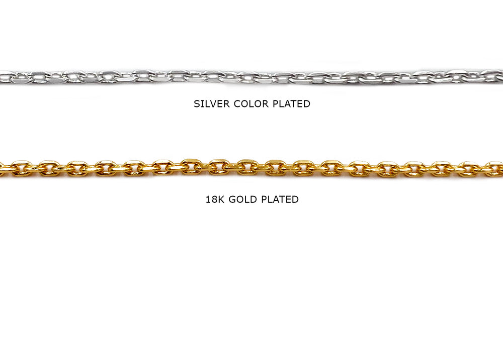 BCH1009 18 Karat Gold Plated Oval Link Chain