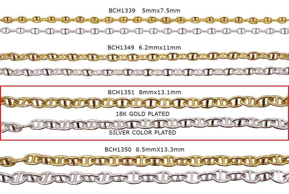 BCH1351 Brass Mariner Chain CHOOSE COLOR BELOW