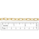 bch1354 Brass Oval Link Paper Clip Chain