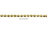 BCH1368 Diamond Cut Beaded Brass Chain
