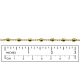 BCH1369 18k Gold Plated Beaded Brass Chain