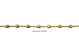 BCH1369 18k Gold Plated Beaded Brass Chain