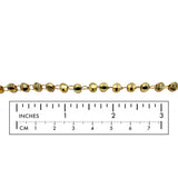 BCH1370 18k Gold Plated Faceted Beaded Brass Chain