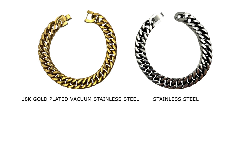 BS1031Z Stainless Steel Curb Chain Bracelet