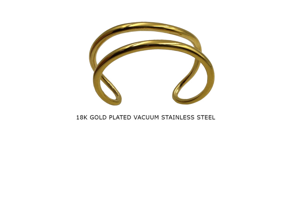 BS1037Z Contemporary Curved Cuff Bracelet