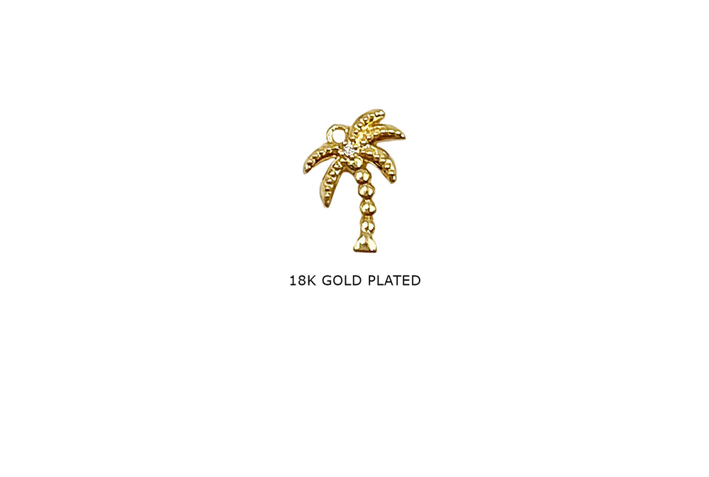 CB2060 Cubic Zirconia Palm Tree Charm/Pendant